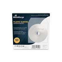 MediaRange BOX164 kunststof hoezen CD (50) helder met klep en zelfklevende achterkant