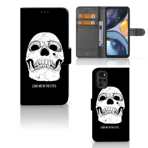 Telefoonhoesje met Naam Motorola Moto G22 Skull Eyes