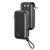 Usams US-CD172 PB63 Powerbank met 3-in-1 Kabel - 10000mAh - Zwart