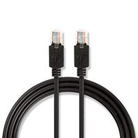 NEDIS - Cat 5e kabel - UTP - RJ45 stekker - 15 m - rond - LSZH - antraciet