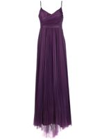 Fabiana Filippi robe plissée à col v - Violet