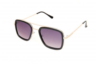 Kost zonnebril rechthoekig unisex aluminium paars/goud (20 195)