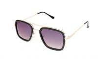 Kost zonnebril rechthoekig unisex aluminium paars/goud (20 195)