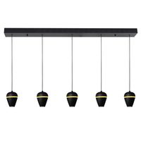 Highlight Hanglamp Kobe 5 lichts L 110 cm zwart