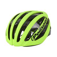 POLISPORT 8742200003 - Light Pro Fietshelm voor heren en dames Verstelbaar Maat M (52-58cm) met afneembaar vizier en CE keurmerk in kleur Gele Fluor Matte/Zwart