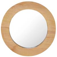 VidaXL Wandspiegel rond 40 cm teakhout