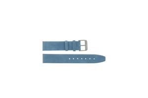 Horlogeband Universeel H625 Leder Blauw 22mm