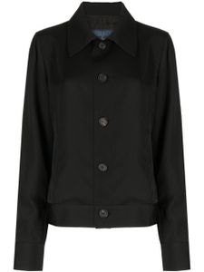 Yohji Yamamoto veste boutonnée à col pointu - Noir