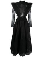 ZIMMERMANN robe Sensory en dentelle ample - Noir - thumbnail