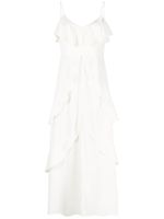 TWINSET ruffled maxi slip dress - Tons neutres - thumbnail