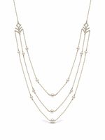 Yoko London collier Sleek en or blanc 18ct orné de perles d'eau douce et de diamants - thumbnail