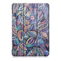 Shop4 - Lenovo Tab E10 Hoes - Smart Book Case Bladeren Gekleurd
