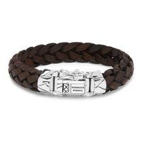 Buddha to Buddha 127BR Armband Mangky leder bruin (E+) 20 cm - thumbnail