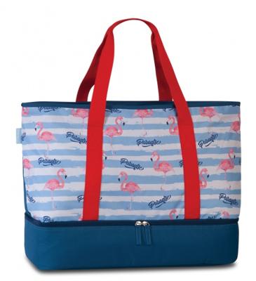 Fabrizio strandtas met koelvak 43 liter blauw Fabrizio strandtas met koelvak 43 liter blauw