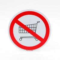 Verbod.v.winkelkarretjes 90mm