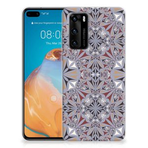 Huawei P40 TPU Siliconen Hoesje Flower Tiles