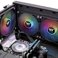 Thermaltake CL-F149-PL12SW-A PC-ventilator Zwart, Transparant, RGB (b x h x d) 120 x 120 x 25 mm - thumbnail