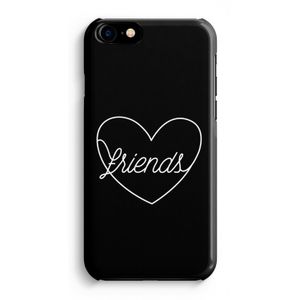 Friends heart black: Volledig Geprint iPhone 7 Hoesje