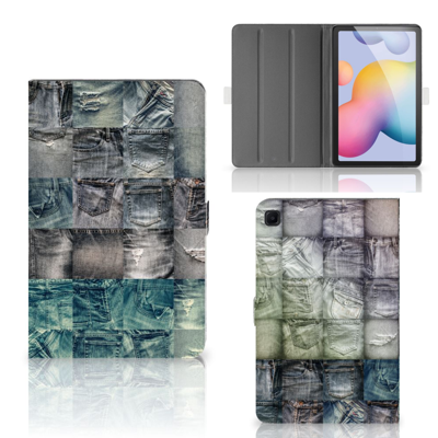 Tablet Hoes met standaard Samsung Galaxy Tab S6 Lite | S6 Lite (2022) Spijkerbroeken Tablet Hoes met standaard Samsung Galaxy Tab S6 Lite | S6 Lite (2022) Spijkerbroeken