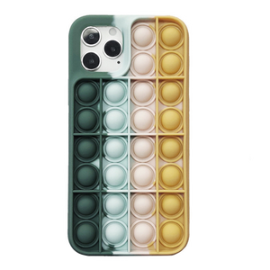 iPhone 12 Mini hoesje - Backcover - Pop it - Siliconen - Groen