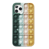 iPhone 12 Mini hoesje - Backcover - Pop it - Siliconen - Groen - thumbnail