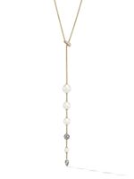 David Yurman collier en or 18ct serti de perles et de diamants