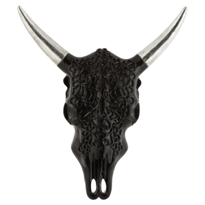 J-Line Dierenkop Schedel Zwart 40,5x9,5x47