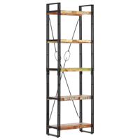 vidaXL Boekenkast met 5 schappen 60x30x180 cm massief gerecycled hout