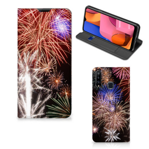 Samsung Galaxy A20s Hippe Standcase Vuurwerk