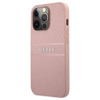 Guess Saffiano iPhone 13 Pro Max Hybrid Case - Roze - thumbnail