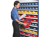 472779 Stellingbak ESD Geschikt voor levensmiddelen (b x h x d) 120 x 95 x 600 mm Blauw 30 stuk(s)