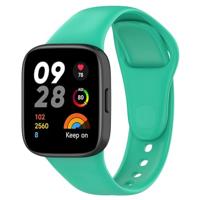 By Qubix - Siliconen bandje - Mint groen - Compatible met Xiaomi Redmi Watch 3 - Compatible Xiaomi bandje