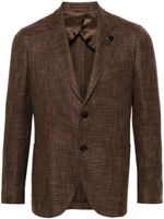 Lardini blazer à revers crantés - Marron - thumbnail