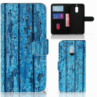 Nokia 6 Book Style Case Wood Blue