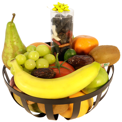 Fruitmand drop in luxe ijzeren schaal Fruitmand drop in luxe ijzeren schaal