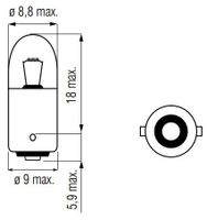 Bosma Lamp 12V-5W BA9S