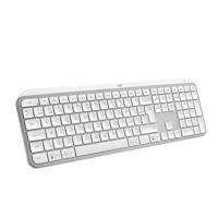 Logitech MX Keys S draadloos toetsenbord, laag profiel, vloeiend, en stil typen, programmeerbaar, verlicht, Bluetooth, USB C oplaadbaar, voor Windows PC, Linux, Chrome, Mac, QWERTY US Intl - Pale Grey