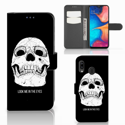 Telefoonhoesje met Naam Samsung Galaxy A30 Skull Eyes Telefoonhoesje met Naam Samsung Galaxy A30 Skull Eyes