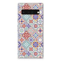 Google Pixel 6 Pro TPU Siliconen Hoesje Tiles Color