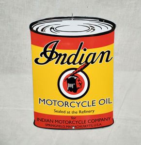 Indian Motorcycle Oil Emaille Bord