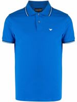 Emporio Armani polo à logo brodé - Bleu