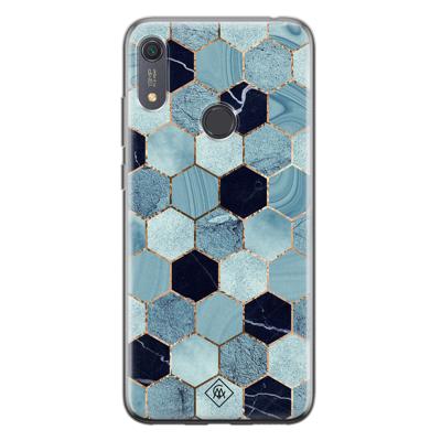 Huawei Y6 (2019) siliconen hoesje - Blue cubes