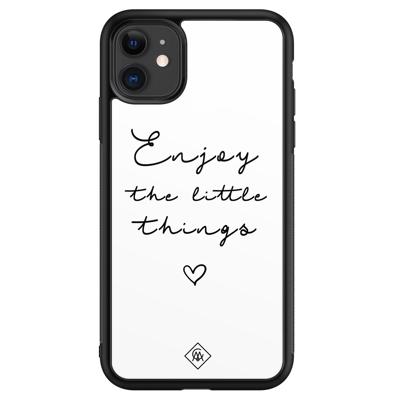 iPhone 11 glazen hardcase - Enjoy life