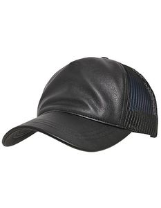 FLEXFIT FX6606LT Leather Trucker Cap