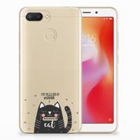 Xiaomi Redmi 6 Telefoonhoesje met Naam Cat Good Day