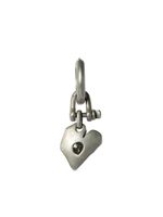 Parts of Four boucle d'oreille Jazz's Solid Heart en argent sterling sertie de diamants