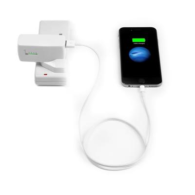 2-in-1 Wall Charger & Power Bank - Accu  voedingsadapter - 2100 mAh - 1 A (USB) - wit