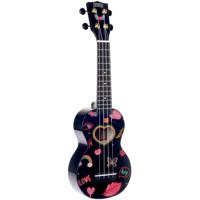 Mahalo MA1HE/BK Art Series Heart Black sopraan ukelele - thumbnail