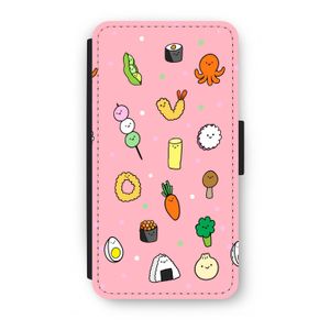 Happy bento friends: iPhone XS Flip Hoesje