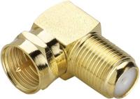 Renkforce F-connector, haaks [F-stekker -F-koppeling]Goud